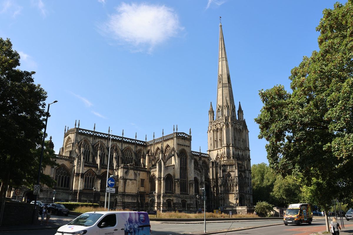 St Mary Redcliffe Church photographed in Bristol