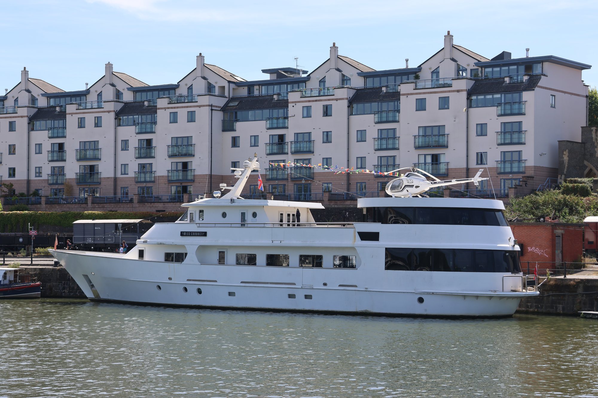 Yacht and Helicopter, Harbourside